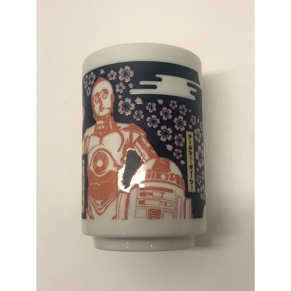 Star Wars C-3PO R2-D2 Japanese Yunomi Chawan Tea Cup 6.5×9.8cm - Picture 2 of 10